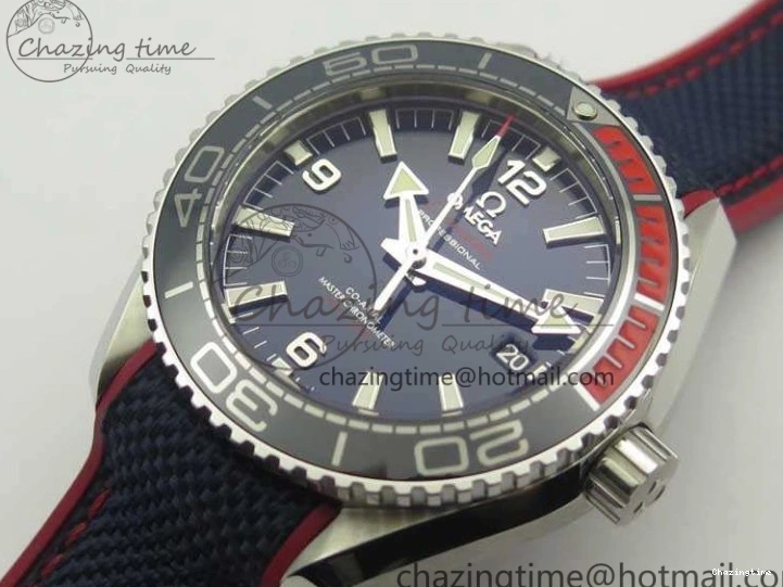 0505 Planet Ocean “Pyeongchang 2018” 43.5mm SS OMF 1:1 Best Edition Blue Dial On Nylon Strap A Soft 8082